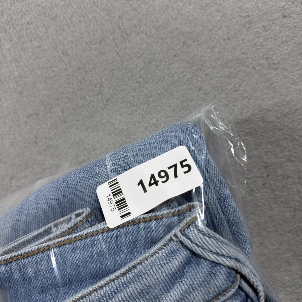 KanCan Jeans Women 9/28 High Rise Flare Light Wash Blue Distressed Fringe Hem